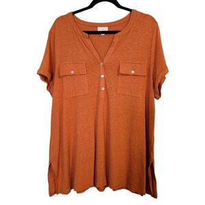 J.Jill top, burnt orange short sleeve.  Size XL.  #865